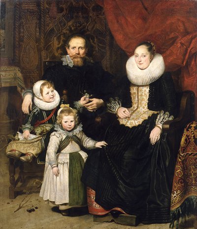 Selvportrett med familien, 1621. av Cornelis de Vos