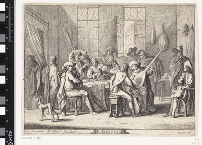 hørsel Avditvs (tittel på objekt) Fem sanser (serietittel) av Cornelis de Wael