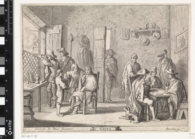 Syn Visvs (tittel på objekt) Fem sanser (serietittel) av Cornelis de Wael