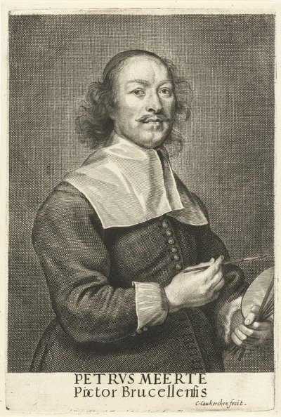 Portrett av maleren Petrus Meerte av Cornelis van Caukercken