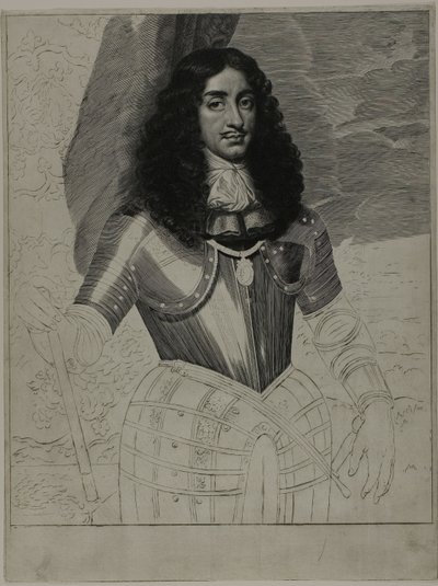 Karl II, konge av England av Cornelis van Dalen II