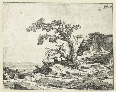 Landskap med tre Fire landskap (serietittel) av Cornelis van Kittensteyn (attributed to)