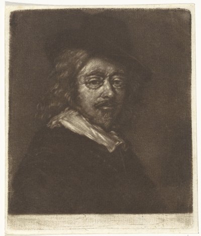 Portrett av Frans Hals med hatt av Cornelis van Noorde