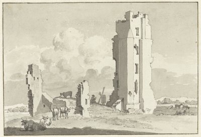 Ruinene av huset i Kleve nær Haarlem av Cornelis van Noorde