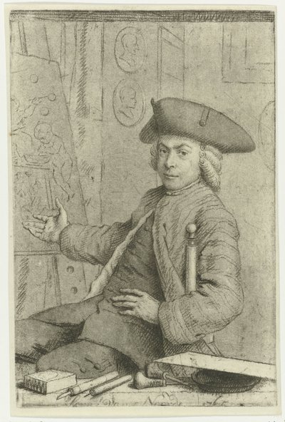 Selvportrett av Cornelis van Noorde av Cornelis van Noorde