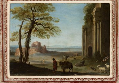 Hyrdelandskap av Cornelis van Poelenburch