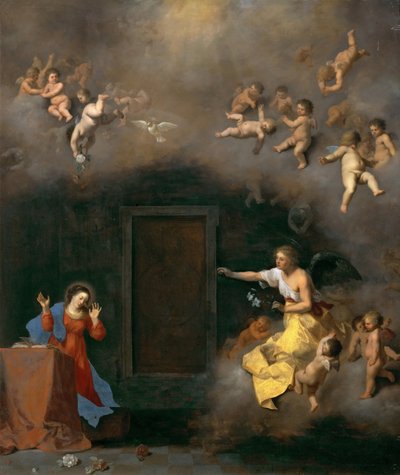 Bebudelsen, av Poelenburgh, Cornelis, van (1594/95-1667). Olje på kobber, ca. 1635. Mål: 48x41 cm. Kunsthistorisk museum, Wien av Cornelis van Poelenburgh or Poelenburch