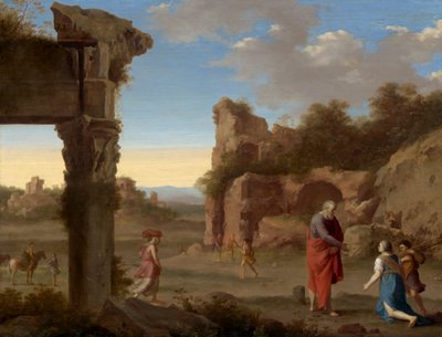 Profeten Elia og enken fra Sarfat, ca. 1630 av Cornelis van Poelenburgh or Poelenburch