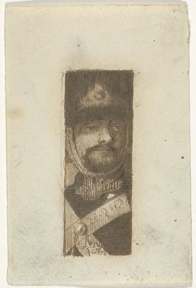 Portrett av en soldat av Cornelis van der Griendt