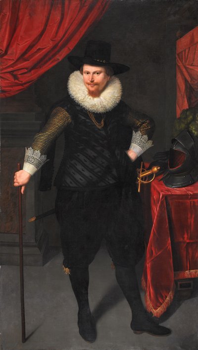 Portrett av Laurens Real Portrett av Laurens Real av Cornelis van der Voort