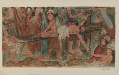 «Korsets stasjoner» nr. 11. «Jesus er naglet til korset av Cornelius Christoffels