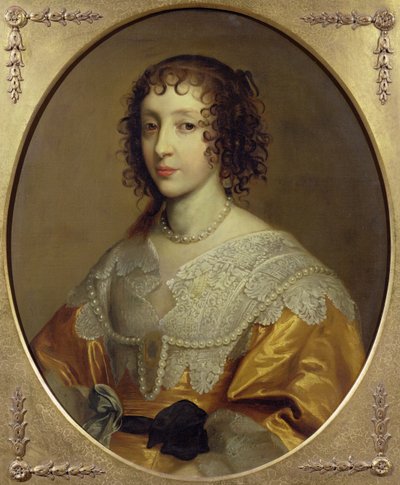 Portrett av Henrietta Maria (1609-69), dronningkonsort av Charles I av Storbritannia og Irland av Cornelius Janssen van Ceulen