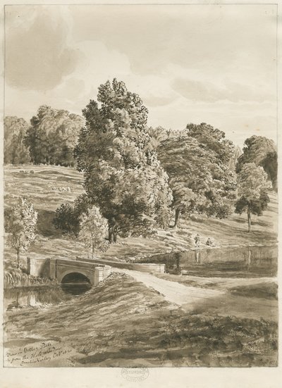 Betley Park: sepia vasketegning, oktober 1820 (tegning) av Cornelius Varley