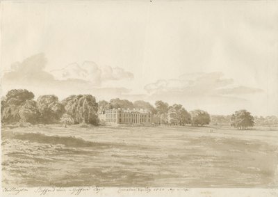 Chillington Hall: sepia-tegning av Cornelius Varley