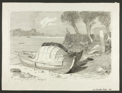 Shored båter av Cornelius Varley