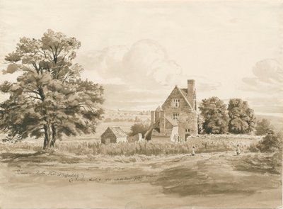 Tettenhall - Perton Hall: sepia vasketegning, 9. august 1820 (tegning) av Cornelius Varley