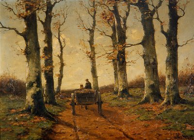 A Country Lane, ca. 1880 (olje på panel) av Cornelius Westerbeek Jrn.