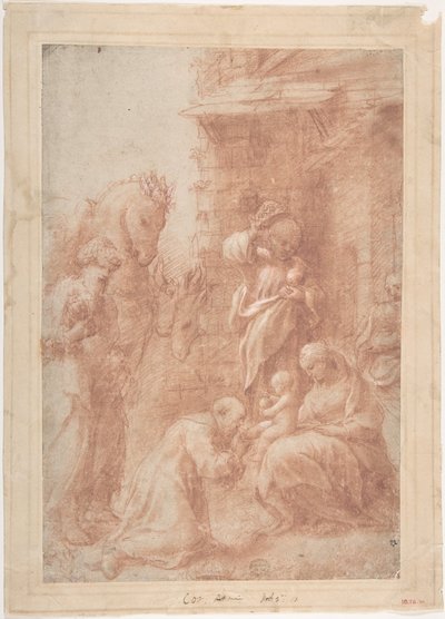 Tilbedelsen av magiene, ca. 1517. av Correggio