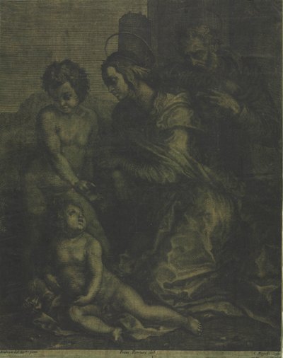 Den hellige familie med Saint John, ca. 1710-1715. av Cosimo Mogalli