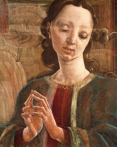 Bebudelse, orgel-skodder tre i katedralen i Ferrara av Cosimo Tura