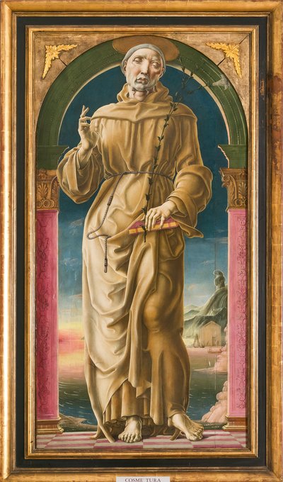 St. Antonius av Padua (olje og tempera på panel) av Cosimo Tura