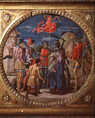 Martyrdøden til St. Maurelio av Edessa - olje på panel av Cosimo Tura