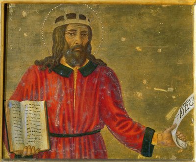 Kong David Predella Panel av altertavlen. av Cosimo di Lorenzo Rosselli