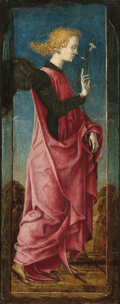 Erkeengelen Gabriel [midt venstre panel], ca. 14701480. av Cosmè Tura