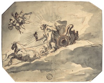 Apollo i sin vogn av Cosmas Damian Asam