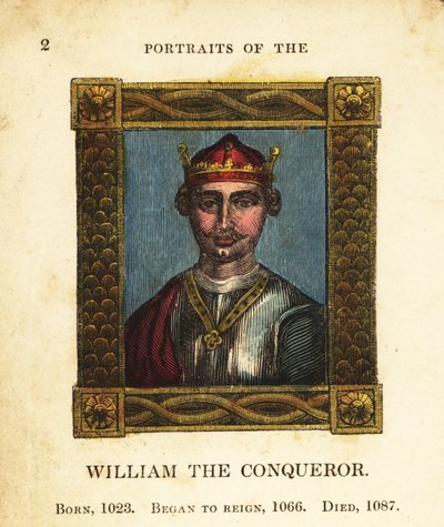 Portrett av kong Vilhelm I Erobreren, av England, født 1023, begynte regjeringstid 1066 og døde 1087 av Cosmo Armstrong