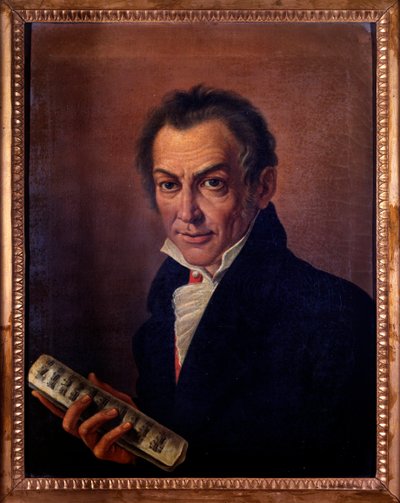 Portrett av Nicola Antonio Zingarelli, italiensk komponist og organist. c. 1800 (maleri) av Costanzo Angelini