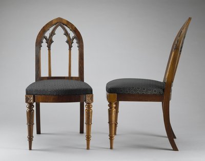 Et par sidestoler, ca. 1844 (palisander; ask) av Crawford Riddell