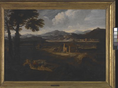Et sør-italiensk landskap (olje på lerret) av Crescenzio Onofri