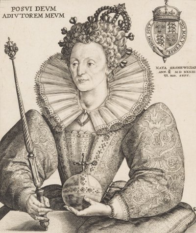 Dronning Elizabeth I, 1592. av Crispijn de Passe I