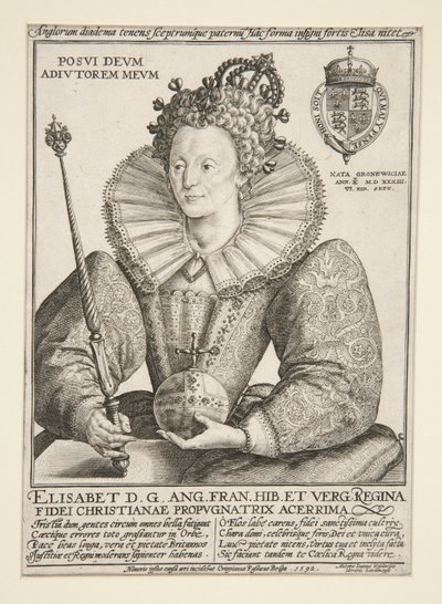 Elizabeth, dronning av England av Crispijn de Passe the Elder