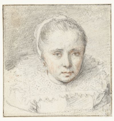 Portrett av en ung kvinne av Crispijn van de Passe (I) (attributed to)