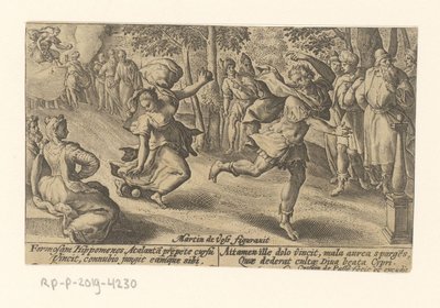 Atalanta en Hippomenes Metamorfosen van Ovidius (serietittel) Metamorphose (serietittel) av Crispijn van de Passe (I)