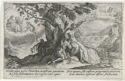 Clymene og Phaëthon Metamorfosen van Ovidius (serietittel) av Crispijn van de Passe (I)