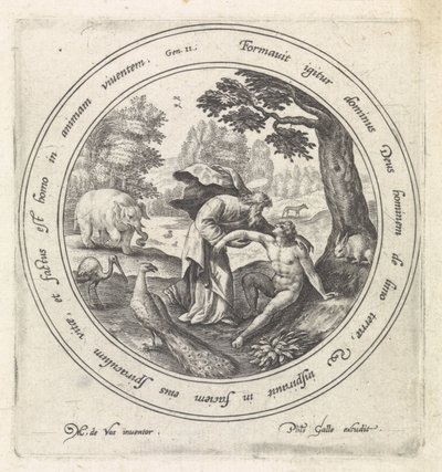 Skapelsen av Adam Historien om Adam og Eva (serietittel) av Crispijn van de Passe (I)