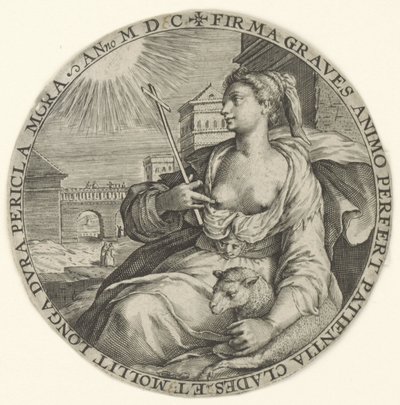 Tålmodighet Teologiske dyder (serietittel) Virtutu Theologicaru (serietittel) av Crispijn van de Passe (I)
