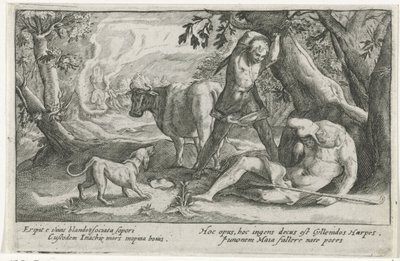 Mercury dreper Argus Metamorphoses of Ovid (serietittel) av Crispijn van de Passe (I)