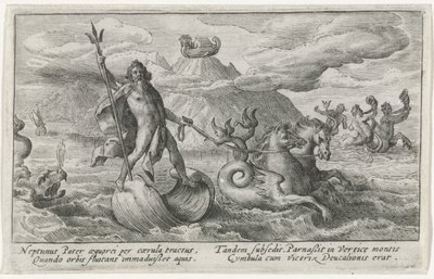 Neptun roer bølgene Metamorphoses of Ovid (serietittel) av Crispijn van de Passe (I)