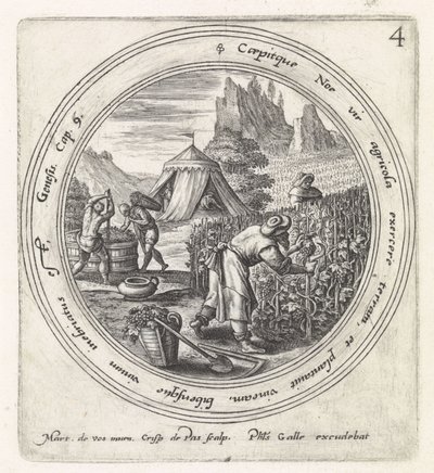 Noah planter en vingård History of Noah (serietittel) av Crispijn van de Passe (I)