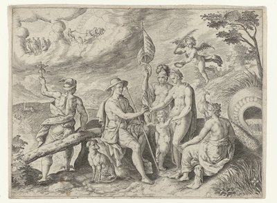 Paris-dommen Metamorphoses of Ovid (serietittel) av Crispijn van de Passe (I)