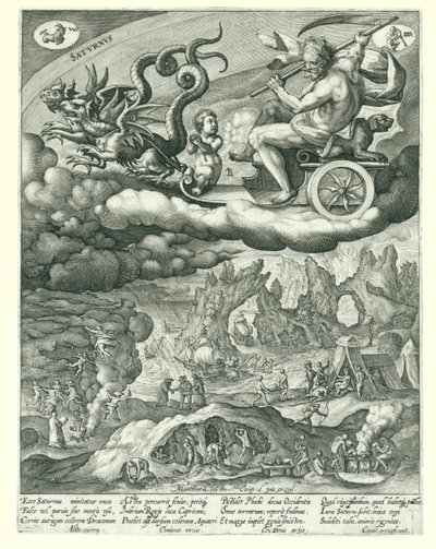 Saturn Satvrnvs (tittel på objekt) The Seven Planets (serietittel) Platons gyldne kjede (serietittel) av Crispijn van de Passe (I)