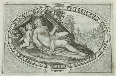 Venus guder og gudinner involvert i dommen over Paris (serietittel) av Crispijn van de Passe (I)