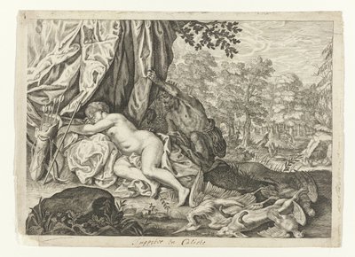 Jupiter og Callisto Metamorfosen van Ovidius (serietittel) av Crispijn van de Passe (II) (attributed to)