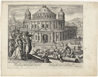 Diana-tempelet i Efesos The Seven Wonders of the World (serietittel) av Crispijn van de Passe (II) (attributed to)