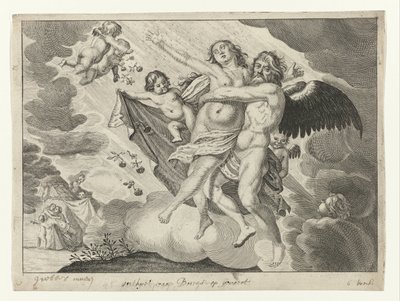 Boreas kidnapper Oreithyia av Crispijn van de Passe (II) (possibly)