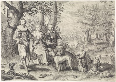 Portrett av Guy Michel Lejay og hans familie av Crispijn van de Passe (II)